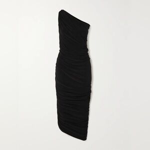 Norma Kamali Diana One Shoulder Gown Black